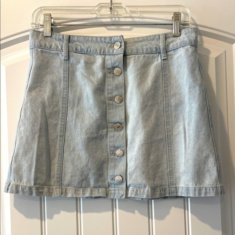 Forever 21 Y2K Light Blue Denim Jean Mini Skirt 27